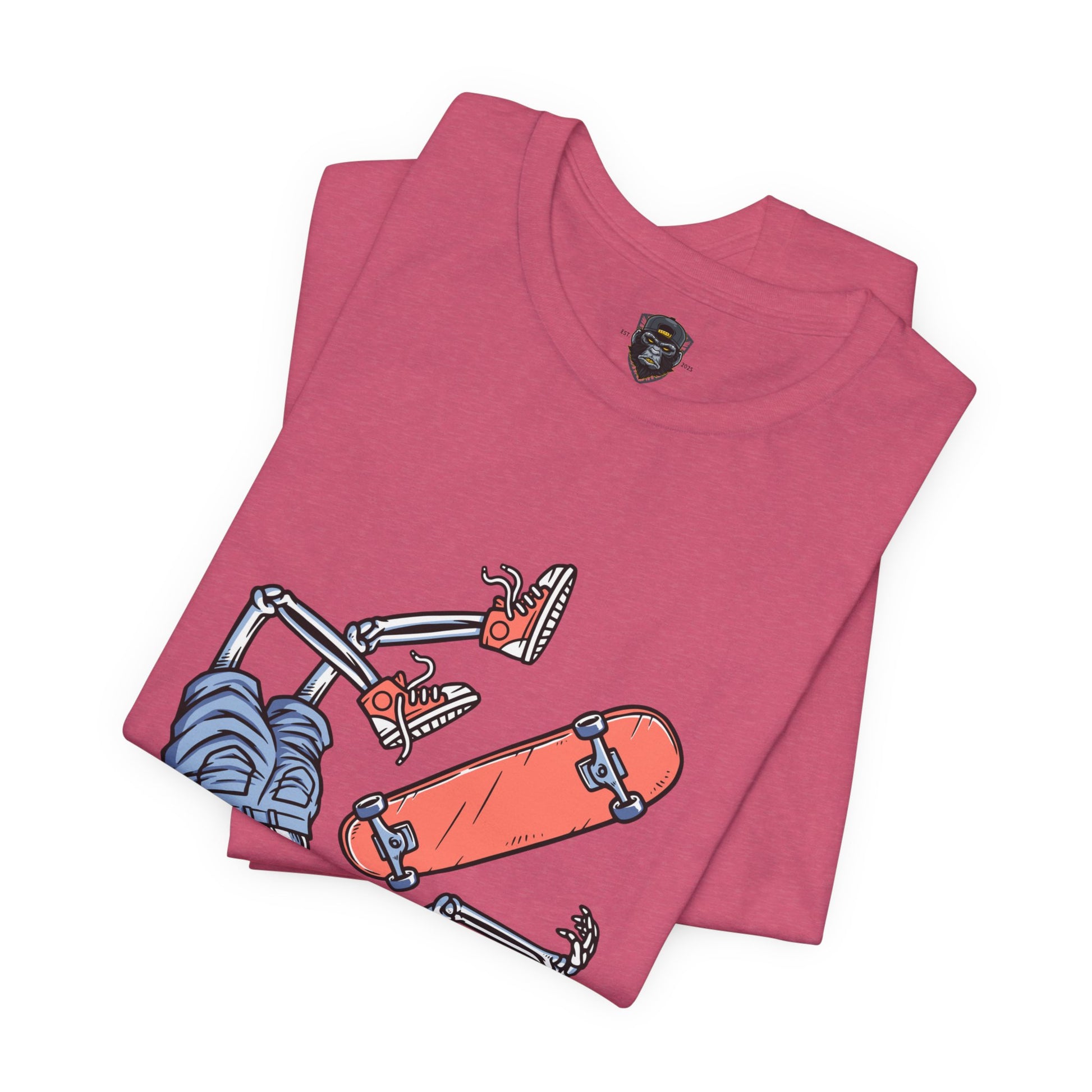 Skateboard Graphic Tee, Casual Streetwear Shirt, Cool Gift for Skaters