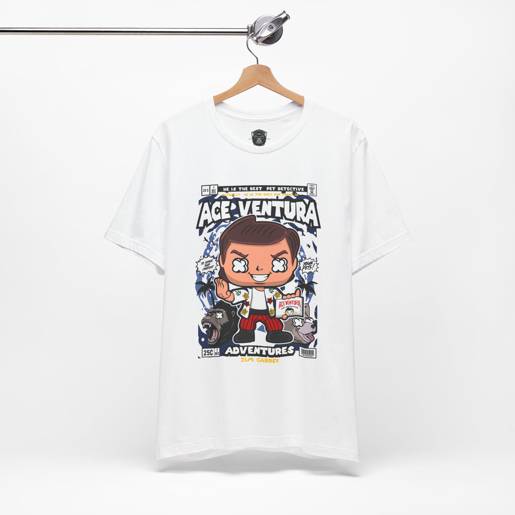Ace Ventura Adventures Tee, Funny Graphic T-Shirt, Unisex Short Sleeve Tee, Pet Lover Gift